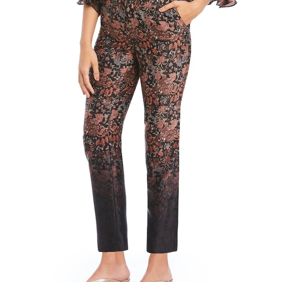 ZOZO Pants & Jumpsuits Zozo Women Golden Garden Floral Print Pant